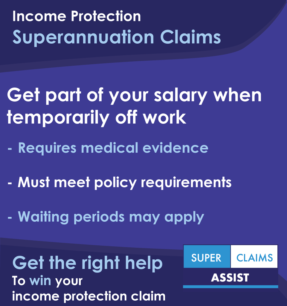 Income protection superannuation claims infographic